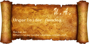 Ungerleider Amadea névjegykártya